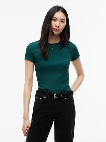 Tommy Jeans Shirts 'ESSENTIAL' i grøn: forside