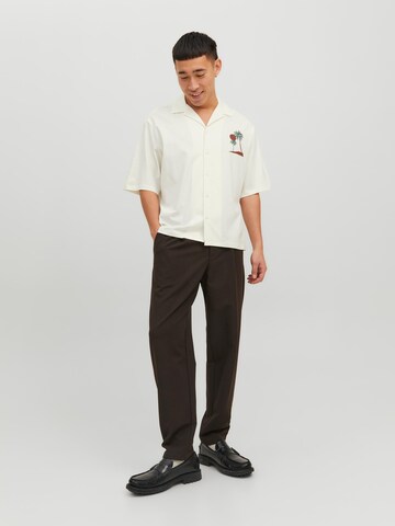 JACK & JONES Comfort fit Overhemd 'OUTOFOFFICE' in Wit