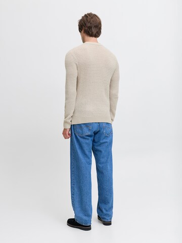 Pull-over 'JREBFRAME' JJ Rebel en beige