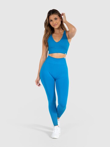 Smilodox Skinny Sporthose 'Amaze Scrunch' in Blau