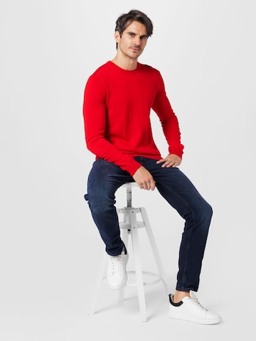 HUGO Sweater 'San Cedric' in Red