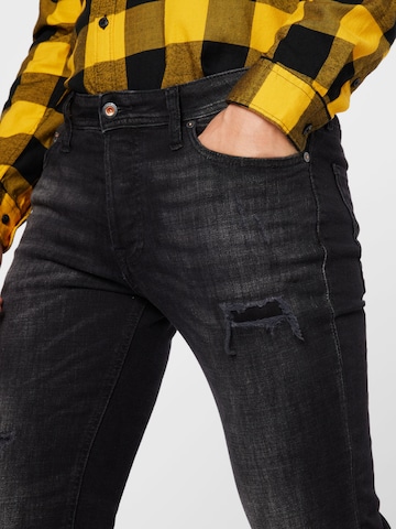 JACK & JONES Slimfit Jeans 'Tim' i svart