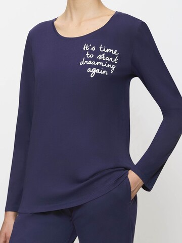 TRIUMPH Pajama ' Basic ' in Blue