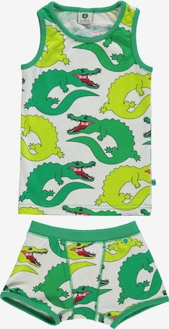 Småfolk Underwear Set in Green: front