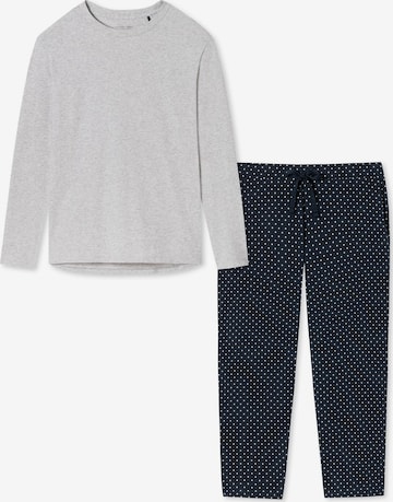 SCHIESSER Pyjama 'Organic Cotton' in Blau: Vorderseite