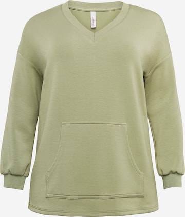SHEEGO - Sweatshirt em verde: frente