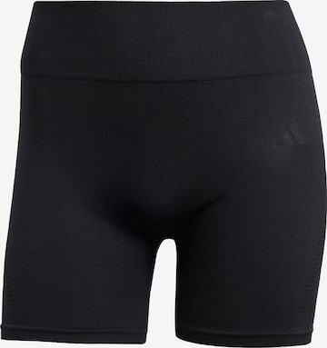 Skinny Pantaloni sport 'Essentials' de la ADIDAS PERFORMANCE pe negru: față