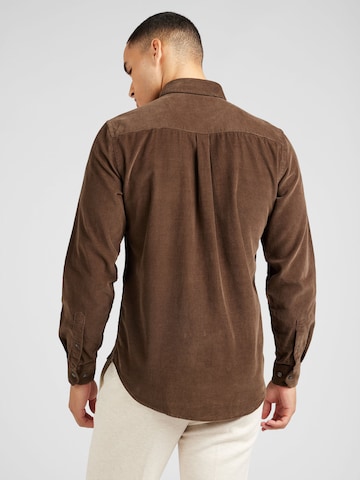 Casual Friday Regular fit Button Up Shirt 'Anton' in Brown