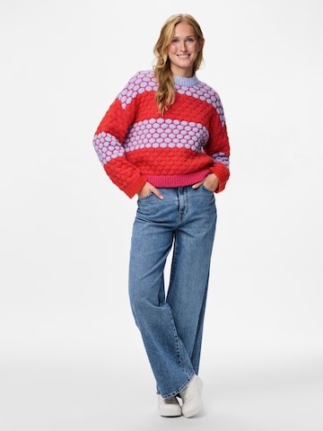 PIECES Sweater 'PCJANEL' in Pink