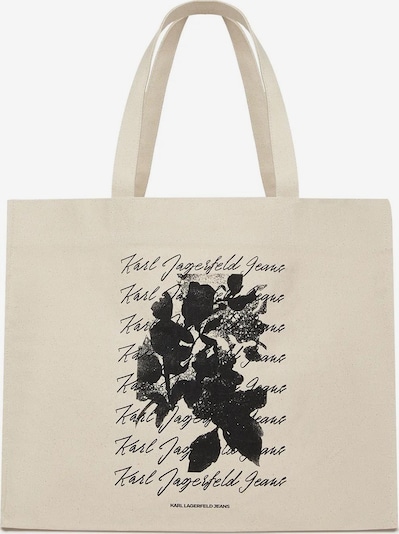 KARL LAGERFELD JEANS "Shopper" tipa soma pieejams One Size, krāsa - krēmkrāsas / melns, Preces skats