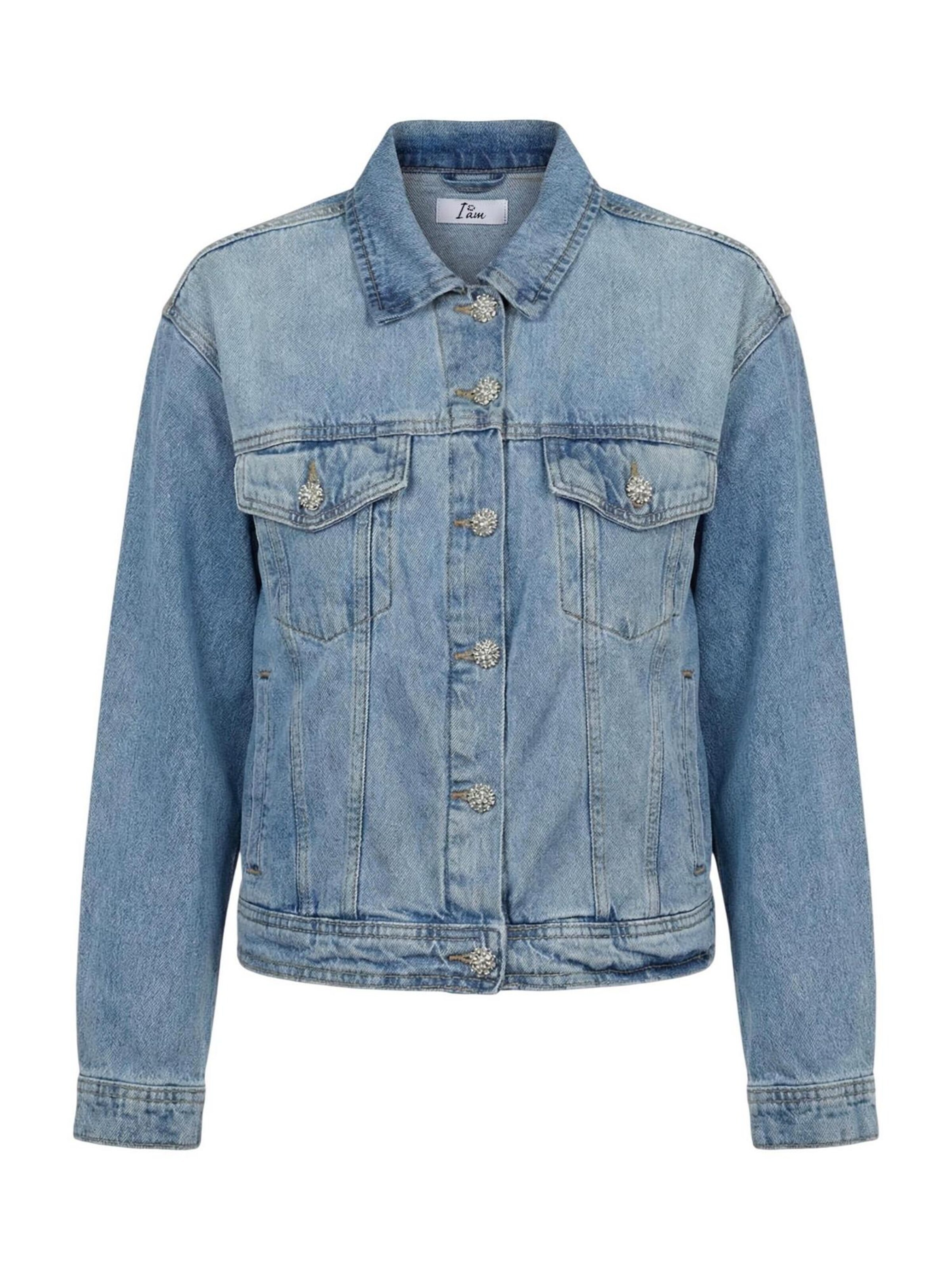 Veste mi-saison 'SLE5GB025303D' I AM en bleu : devant