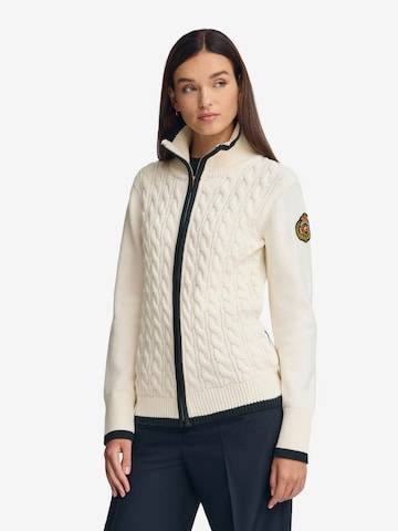 Polo Club Knit Cardigan in White: front