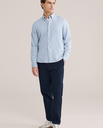 WE Fashion Rovný strih Košeľa - Modrá