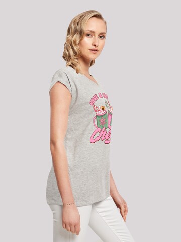 F4NT4STIC Shirt 'Have a Cup of Cheer Christmas Holiday' in Grey