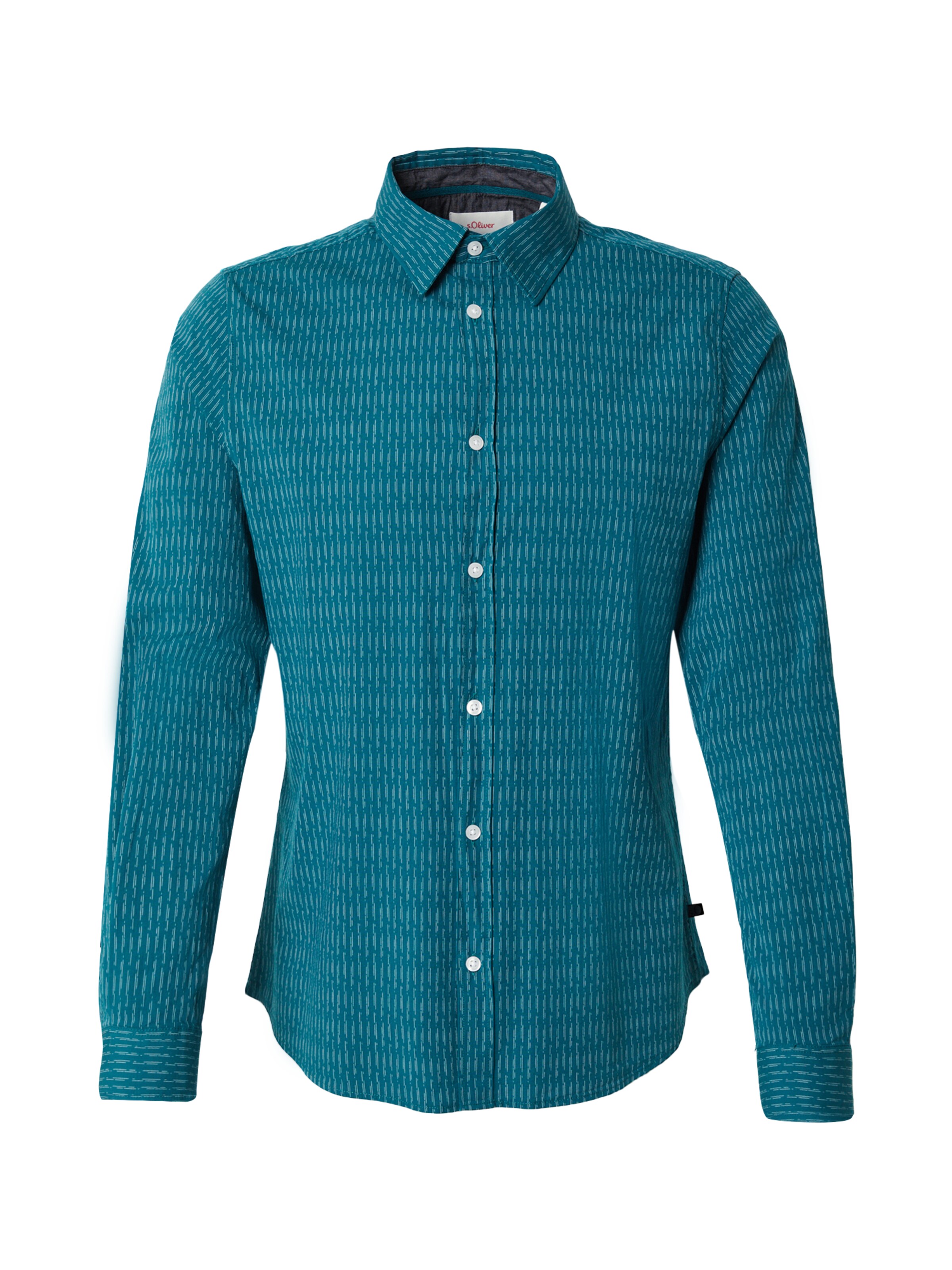 s.Oliver Regular fit Skjorta i grön: framsida