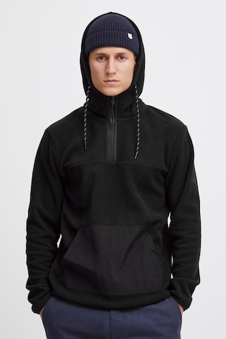 INDICODE JEANS Fleece Jacket in Black: front