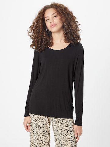 CULTURE - Camiseta 'Poppy' en negro: frente