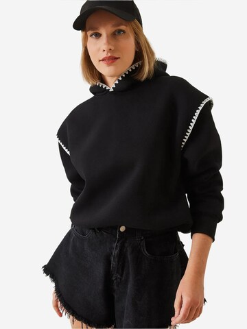 Bianco Lucci Sweatshirt in Schwarz