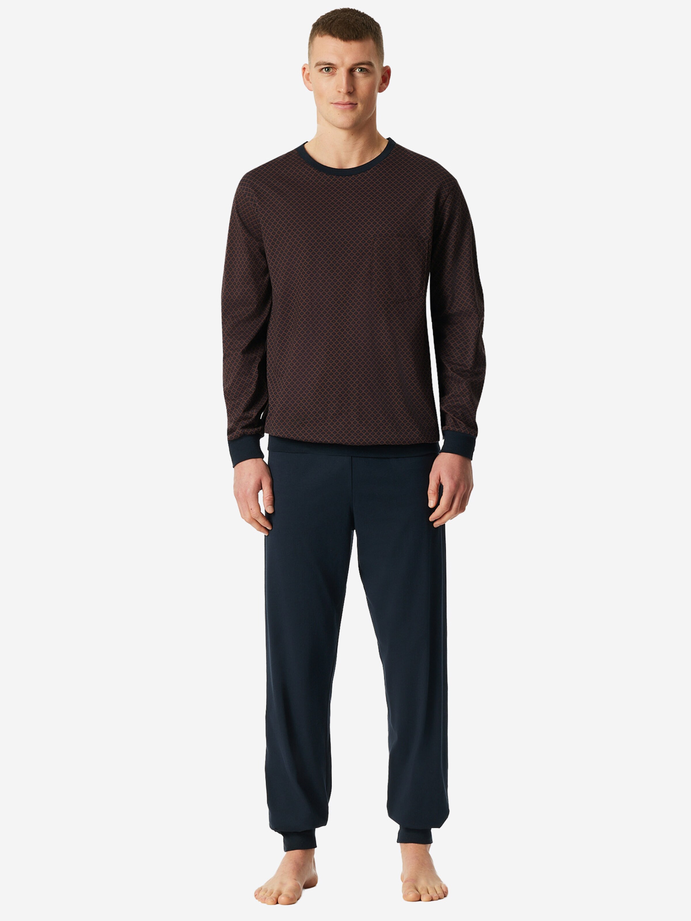 SCHIESSER Pyjama ' Comfort Essentials ' in Blau