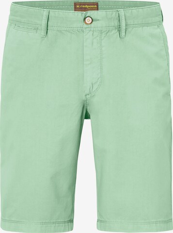 REDPOINT Chino Pants in Green: front