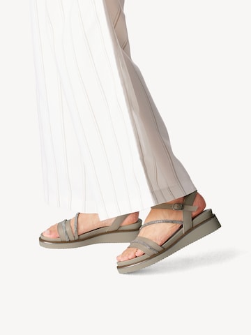 Sandales à lanières TAMARIS en beige : devant