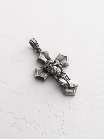 REYTEL Anhänger 'SAVIOR CHRIST JESUS' in Silber: Vorderseite