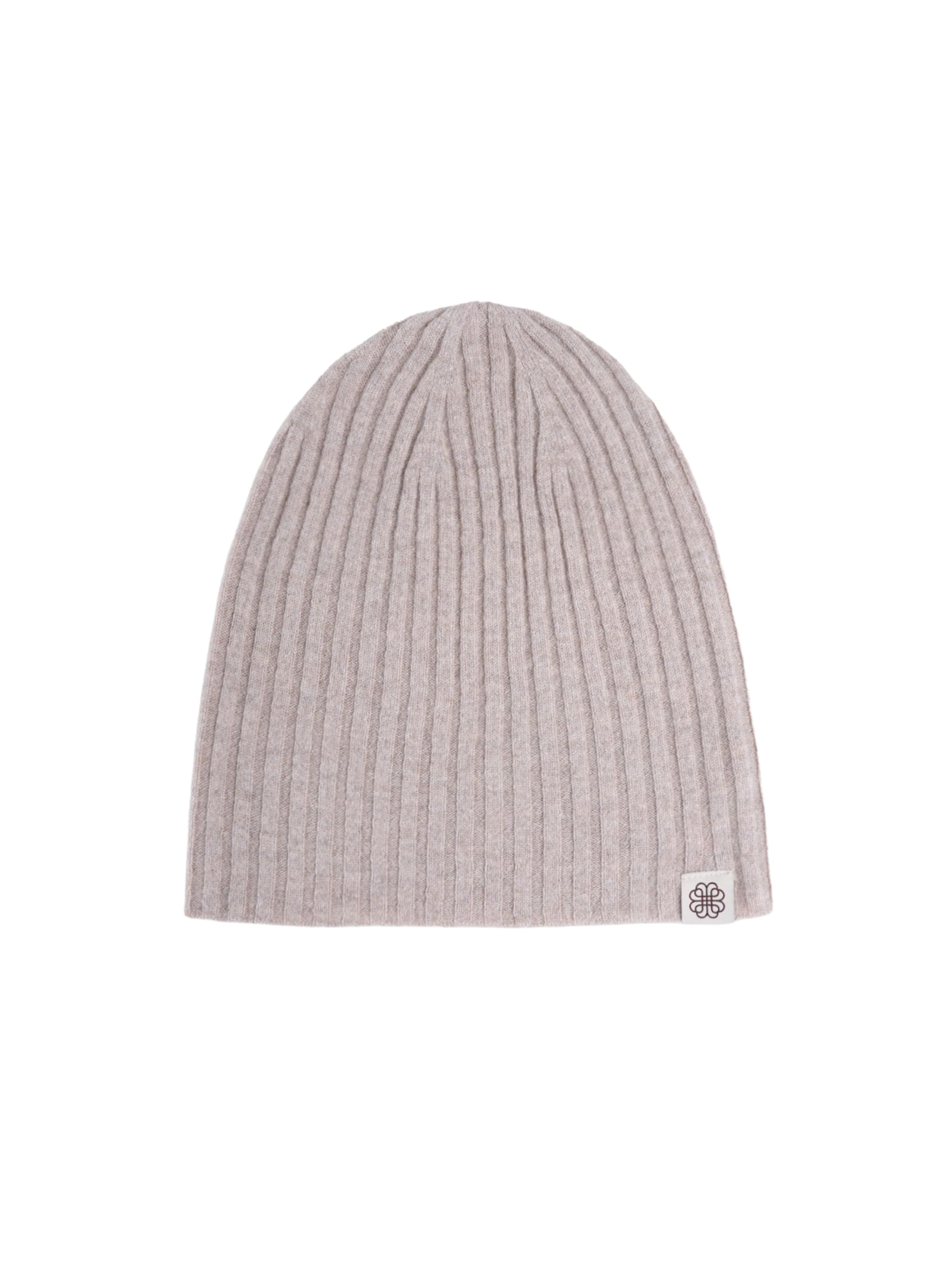 GOBI Cashmere Mütze 'Unisex Cashmere Rib Knit Hat'‌‌‌ in Weiß: Vorderseite