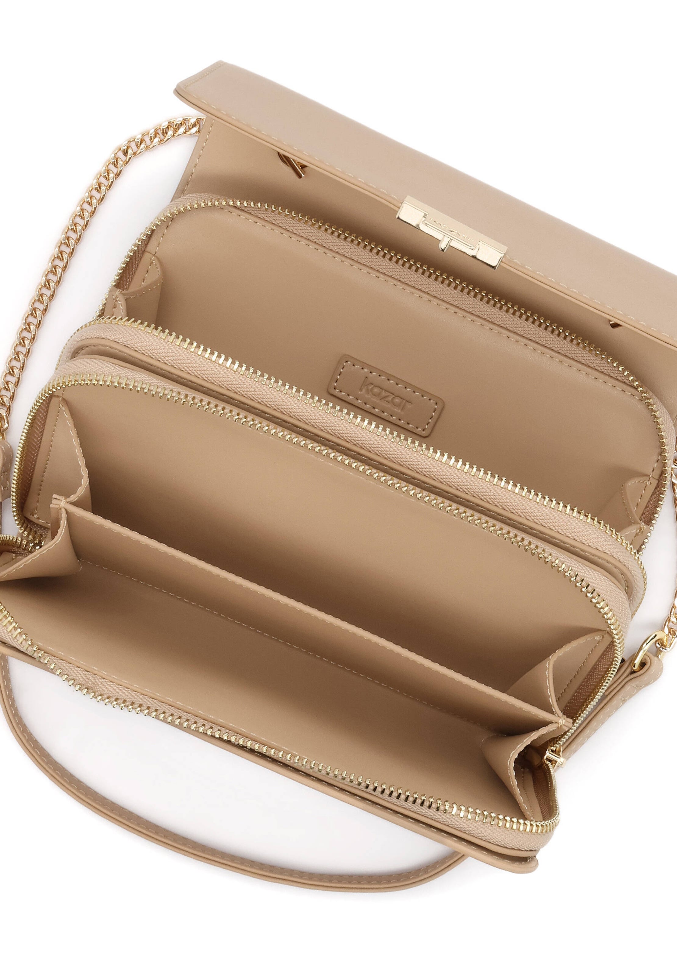 Kazar Skuldertaske i beige