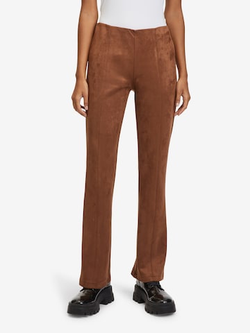 Cartoon Flared Pants in Brown: front