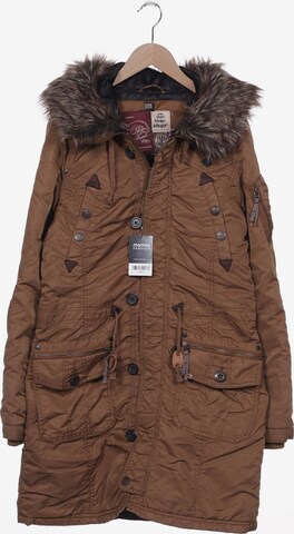 khujo Jacket & Coat in XXL in Brown: front