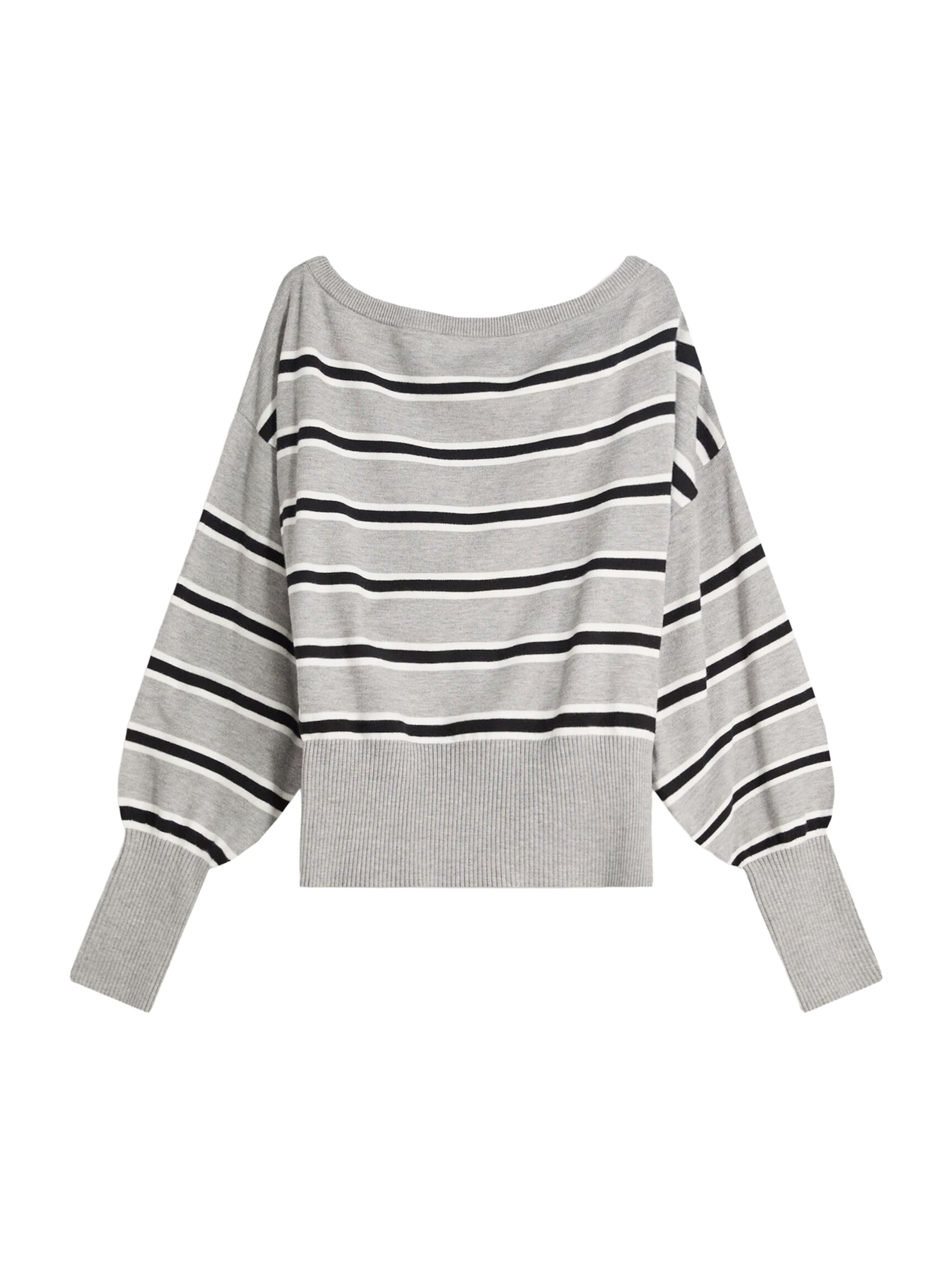 Bershka Sveter - sivá / čierna / biela, Produkt