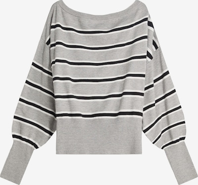 Bershka Neulepaita värissä harmaa / musta / valkoinen, Tuotenäkymä