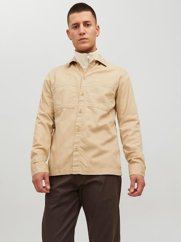 Regular fit Camicia 'PETE' di JACK & JONES in beige: frontale