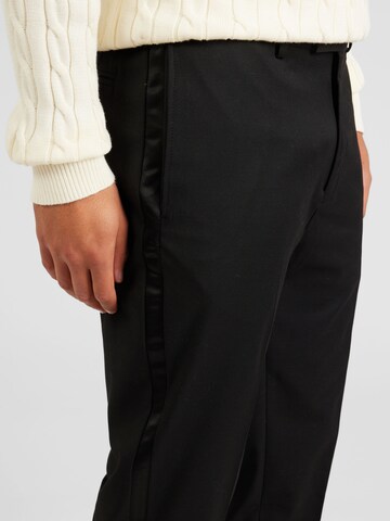 TOPMAN Normalny krój Spodnie w kant w kolorze czarny