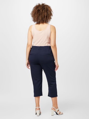 ONLY Carmakoma Regular Pleat-Front Pants 'Goldtrash Classic' in Blue