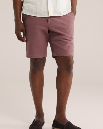 WE Fashion Обычный Брюки-чинос в Ярко-розовый