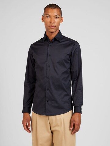 Only & Sons Slim fit Business shirt 'ONSJordan' in Black: front