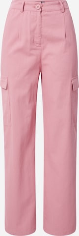 Wide leg Pantaloni cargo di Nasty Gal in rosa: frontale