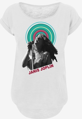 F4NT4STIC Shirt 'Janis Joplin' in Wit: voorkant