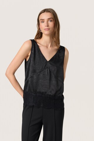 SOAKED IN LUXURY Top in Black: front