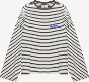 Tricou 'RAYAS 1' de la Pull&Bear pe gri: față