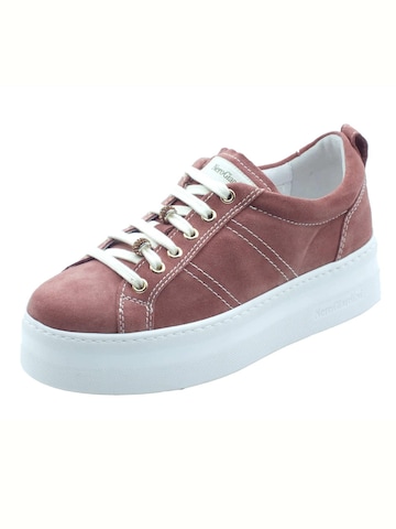 Nero Giardini - Zapatos con cordón 'Nero Giardini Sneakers Donna E615310D Velour Rosa-Antico pelle rosa' en rosa: frente