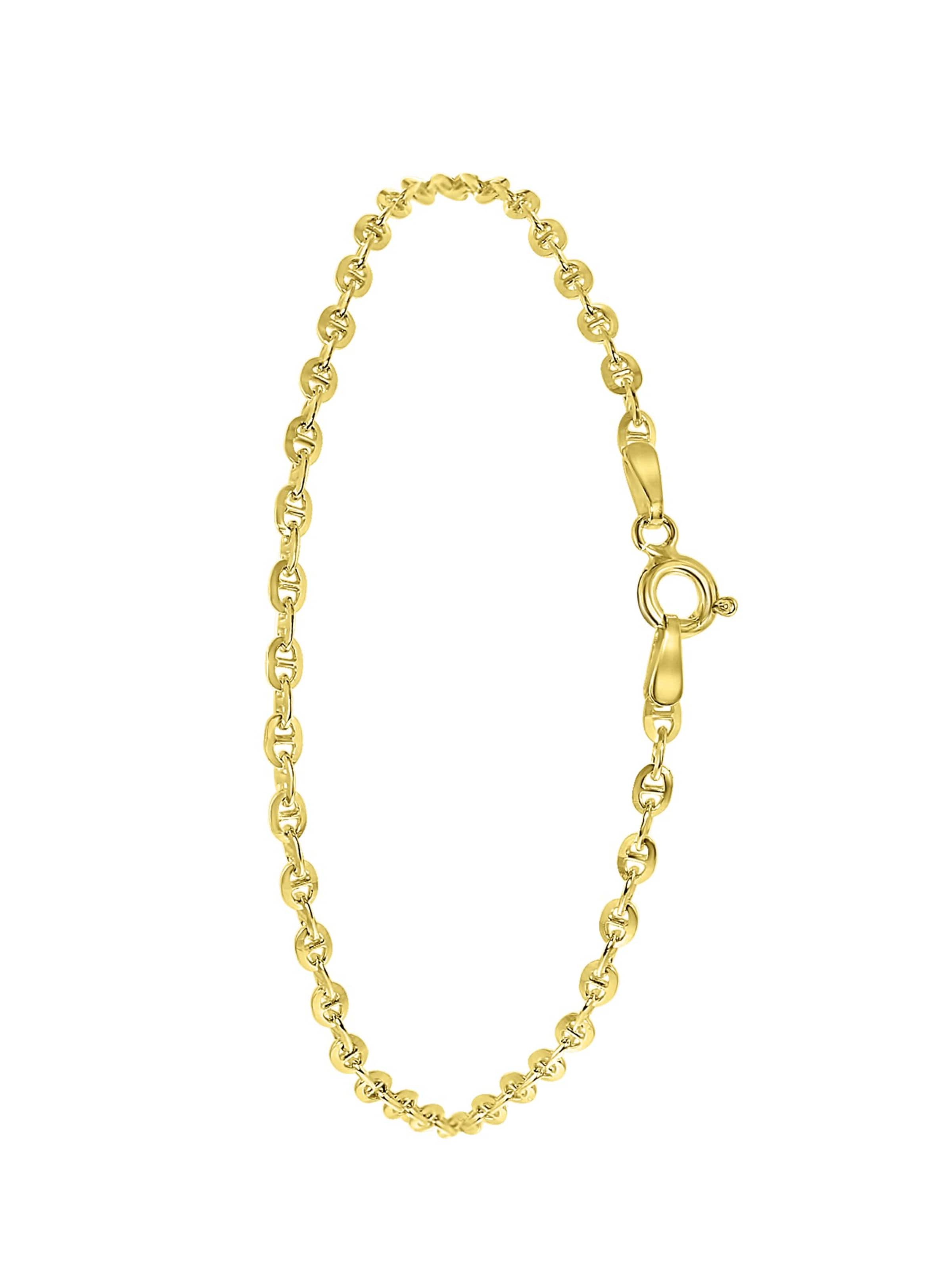 Lucardi Armband 'Klassisch' in Gold: Vorderseite