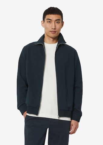 Marc O'Polo Zip-Up Hoodie in Blue: front