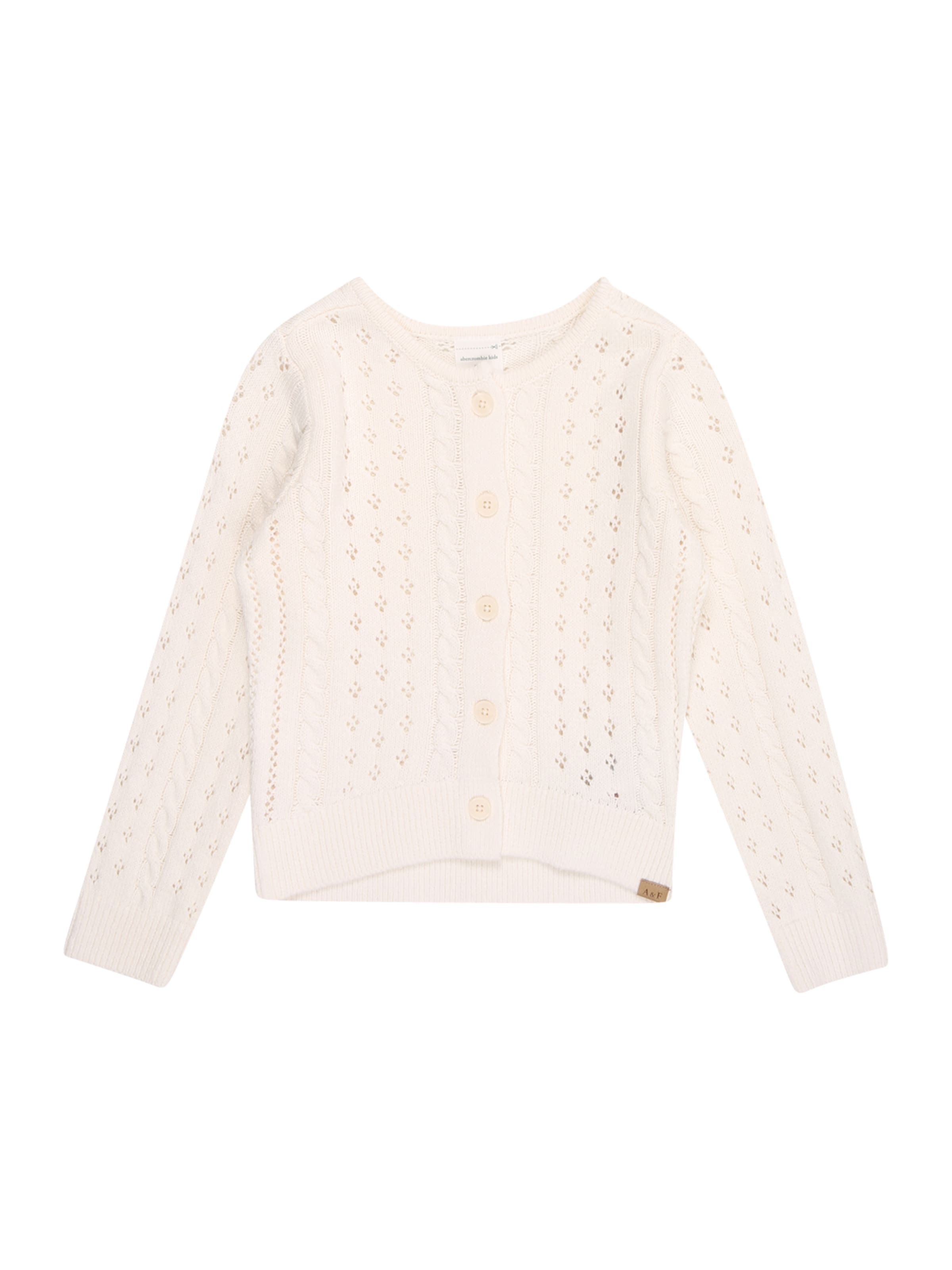 Geacă tricotată de la Abercrombie & Fitch pe alb: față