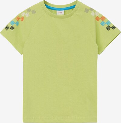 s.Oliver Shirt in de kleur Blauw / Groen / Limoen / Oranje, Productweergave