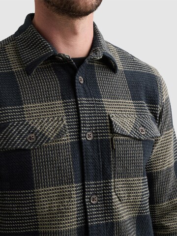 PME Legend Regular Fit Skjorte 'Overshirt with large check pattern and chest pockets' i blå