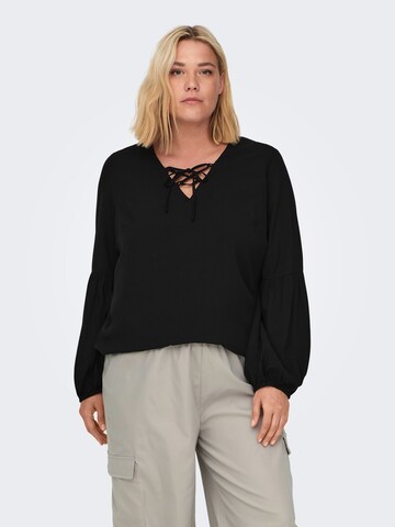 ONLY Carmakoma Blouse in Zwart: voorkant