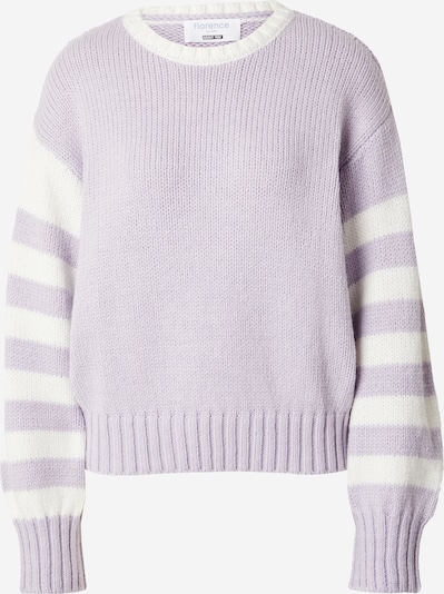 florence by mills exclusive for ABOUT YOU Pull-over 'Rested' en violet / blanc, Vue avec produit