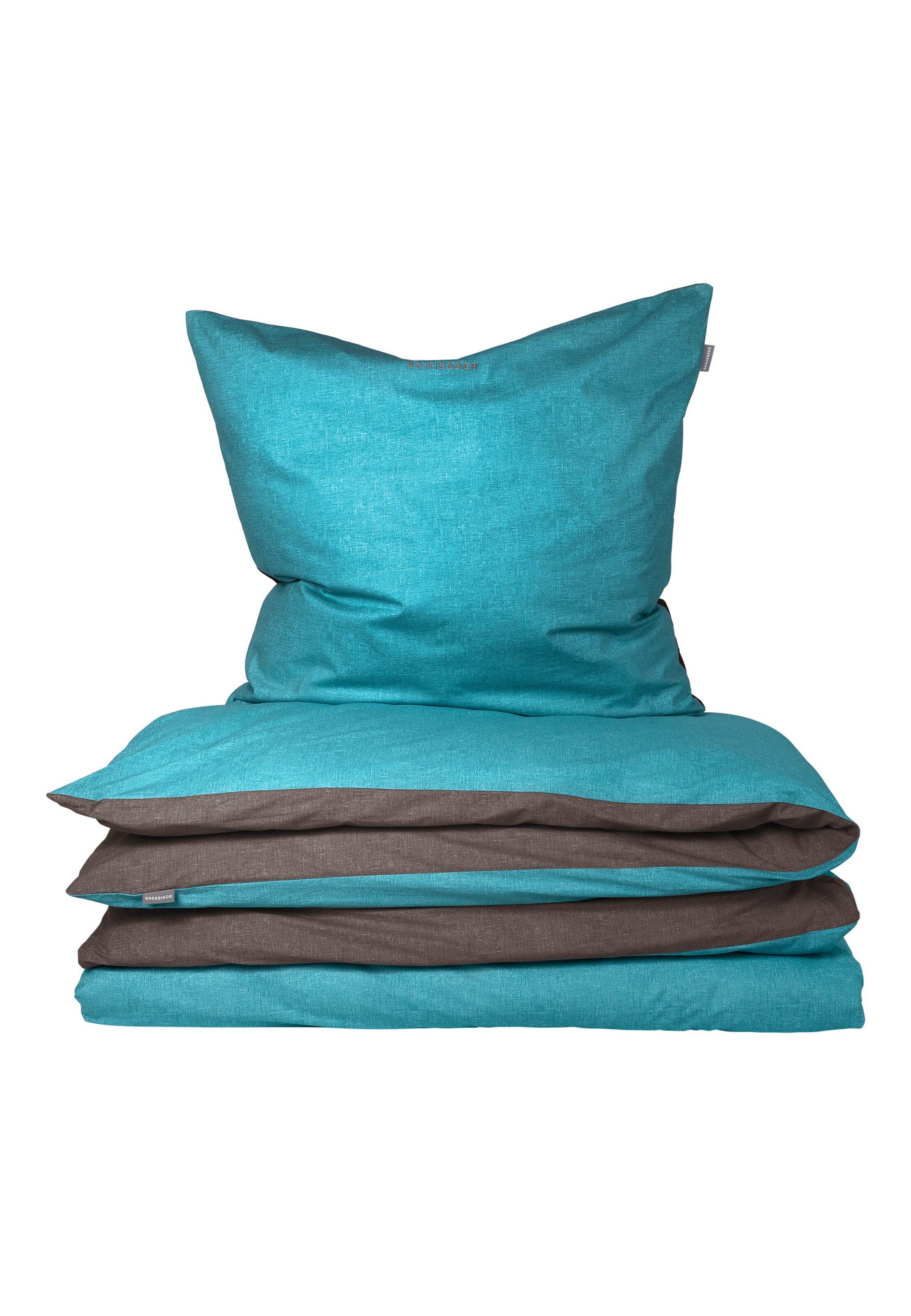 SCHIESSER Duvet cover 'Doubleface Renforcé' in Blue: front